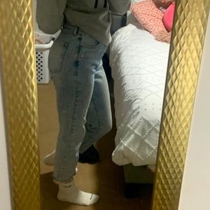 Old Navy Distressed Raw Hem Boyfriend Jean